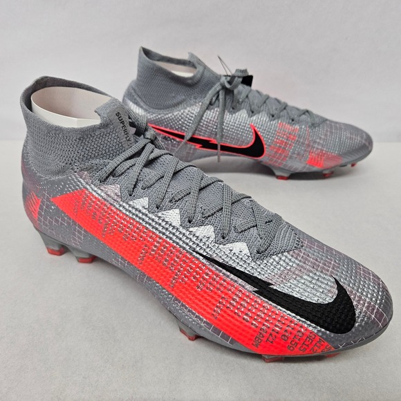 Nike Men's‎ Superfly 7 Elite FG Soccer Cleats AQ4174-906 Metallic Gray Sz 11